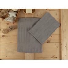 Baveno Home Pamuklu 2'li 40X60-60X110 cm Waffle Tasarım Pike Havlu Seti Baveno