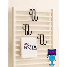 PremiumPort 3'lü Rota Kanca Seti, Havlupan ve Askı Için Şık Çözüm