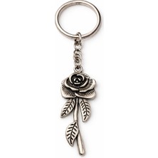 Herşey Nota Rose Thorn Spirit – Gül Figürlü Gümüş Renk Unisex Metal Anahtarlık