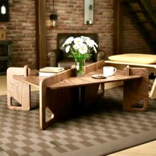 Praktura Craft Doğal Ahşap Orta Sehpa, Ceviz Orta Sehpa