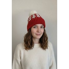 Zeepy Dizayn Kadınlar Için El Yapımı Çiçek Desenli Bere