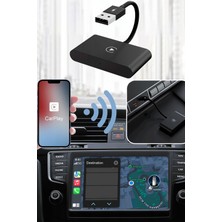 Gampus Araç Ekranı Careplay Çeviren Adaptör Tüm Cihazlar Için Kablosuz Carplay Adaptörü Siyah Kolay Kurulum