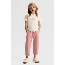 Nk Kız Çocuk Spring Tshirt 4-8 Yaş Krem