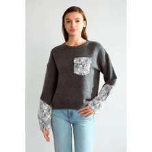 Robın Antrasıt Kol Detay Kazak