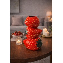 BRANDSMITHS Üçlü Çilek Formlu Dekoratif Vazo