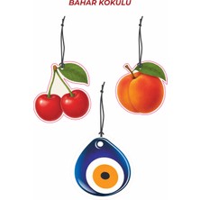 Bahar Esintisi 3’lü Set | Meyvemsi ve Şans Temalı Torpido Süsü & Koku Serisi