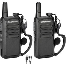 2li Baofeng R5 Pmr 446 El Telsizi Mikro USB Şarjlı - Çift Kulaklık Dahil