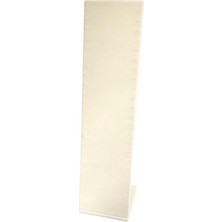 PremiumPort Krem Süet Kolye ve Zincir Standı, 40 Cm, Şık ve Kullanışlı Tasarım