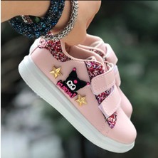 MyChild Kız Çocuk Kuromi Cırtlı Spor Ayakkabı Hologram Desenli Phylon (Hafif) Sneaker