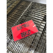 Pi Dekorasyon Elektrik Bisiklet Yazısı Pleksi Plakalık