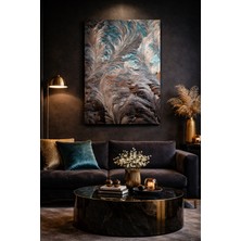 Dekoratif Soyut Kuş Tüyü Kanvas Tablo