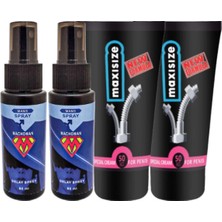Eco Lounge Etkili 2 Tane Machoman 60 ml Erkek Zaman Spreyi + 2 Tane Maxi Size Erkek Özel Yeri Boyutlandırıcı Krem