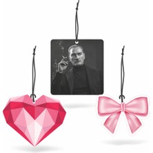Karizma Gazi Atatürk & Kalp 3’lü Set | Romantik & Cool Premium Torpido Süsü & Koku Serisi