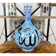 Çini Evi Allah ve Lale Kompozisyonu – Iznik Çini Vazo