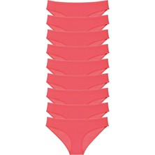 9 Adet Süper Eko Set Likralı Kadın Slip Külot Fuşya