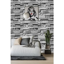 Golden DUVAR KAĞIDI - BORDÜR Desenli Mermer Taş Duvar Desen Silinebilir 5.2m² Nonwoven Dekoratif Duvar Kağıdı