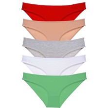 5 Adet Süper Eko Set Likralı Kadın Slip Külot 524