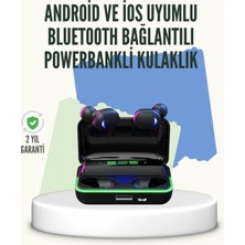 E10 Powerbank Şarjlı Bluetooth 5.1 Kulaklık Spor ve Oyun Için
