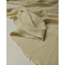 Kumaş Parça Krem Bej Renkte Triko Örme (En 145 cm x Boy 235 Cm)