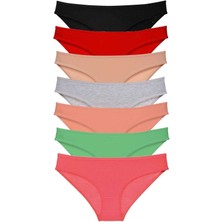 7 Adet Süper Eko Set Likralı Kadın Slip Külot Set 4
