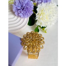 Roya Happiness Sevgililer Günü Hediyesi Eşe Altın Kaplama Kuyumcu Işçiliği Tül Bilezik Hint Kelepçe Hediye Kutulu