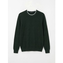 LC Waikiki Lcwaıkıkı Classic Yeşil Bisiklet Yaka Erkek Sweatshirt