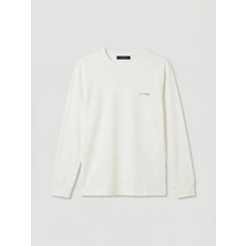 LC Waikiki Southblue Ekru Bisiklet Yaka Erkek Sweatshirt