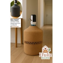 PremiumPort Doğal Jüt Hasır Görünümlü Su Sebili Kılıfı, Şık ve Zarif Tasarım