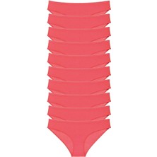 10 Adet Süper Eko Set Likralı Kadın Slip Külot Fuşya