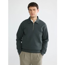 LC Waikiki Lcw Vision Antrasit Polo Yaka Erkek Sweatshirt