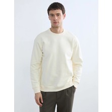 LC Waikiki Lcw Vision Bej Bisiklet Yaka Erkek Kalın Sweatshirt