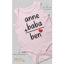 Morivo Kids Anne Baba ve Ben Baskılı Bebek Zıbını – Çıtçıtlı Body | %100 Pamuk Sıfır Kol