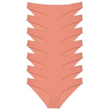 7 Adet Süper Eko Set Likralı Kadın Slip Külot Pudra
