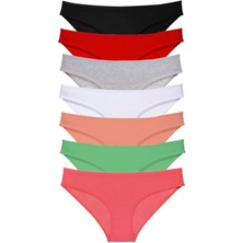 7 Adet Süper Eko Set Likralı Kadın Slip Külot Set 6