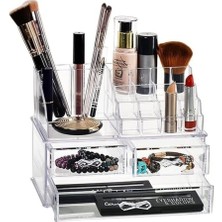 YL Dış Ticaret Üç Çekmeceli 18 Gözlü Makyaj Düzenleyici Kozmetik Organizeri