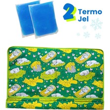 Feyza Design Konforlu Köpek Yatağı 70X50 Cm, Jel Termo Serinletici ve Kedi Desenli