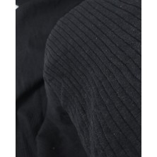 Kumaş Parça Siyah Renkte Kaşkorse Örme (En 100 cm x Boy 200 Cm)