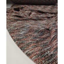 Kumaş Parça Kızıl Yeşil Ekru Simli Ince Tirko Kumaş