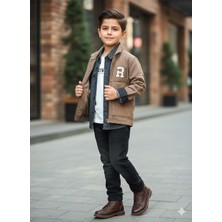 Gültekin Bebe Yavrucak Keten Ceketli  Gömlekli Takım 1-4 YAŞ-3804635 - Kahverengi