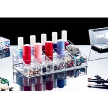 YL Dış Ticaret Oje Düzenleyici Organizer Makyaj Organizer Takı Organizer 15 Bölmeli