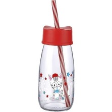 Pipetli Su ve Süt Şişesi Cam 250 ml - Kırmızı