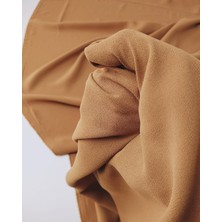Kumaş Parça Krep Sütlü Kahve Renk (En 145 cm x Boy 300 Cm)