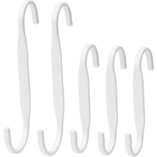 PremiumPort Beyaz Duvar Rayı Askı Seti, 5'li, Pratik ve Şık Depolama Çözümü