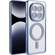 Huly  Xiaomi Redmi Note 14 Pro 5g Joke Simli Magneticsafe Kılıf - Mavi Hub