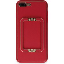 Huly  iPhone 7 Plus Kılıf Coco Elit Kapak - Kırmızı Hub