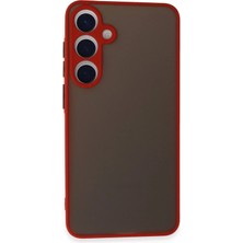 Huly  Samsung Galaxy S24 Kılıf Montreal Silikon Kapak - Kırmızı Hub