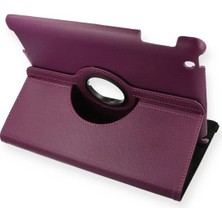 Huly  iPad 4 9.7 Kılıf 360 Tablet Deri Kılıf - Mürdüm Hub