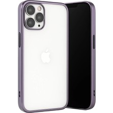 Huly  iPhone 13 Pro Max Kılıf  Lensli Silikon - Mor Hub