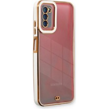 Huly  Samsung Galaxy A03S Kılıf Liva Lens Silikon - Beyaz Hub
