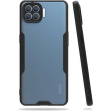 Huly  Oppo Reno 4 Lite Kılıf Platin Silikon - Siyah Hub